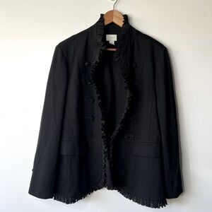 Chicos Novelty Trim Ponte Military Jacket, 3